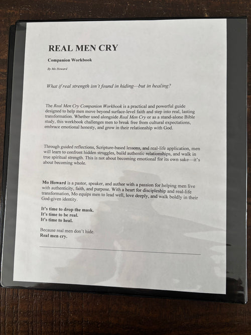 Real Men Cry Companion Work Book
